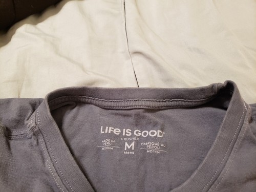 Life Is Good Men's Shell Yeah Crusher Graphic Shirt Size Medium Blue - Picture 3 of 5