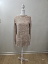 Knit Sweater Ruby Moon Blush Light Pink Dress Or Tunic Length Zipper Back Size M