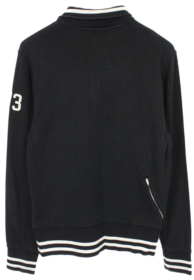 Gant Rugger Sweatshirt Herren M Pullover Halb Reißverschluss-kragen Schwarz - Bild 2 von 4