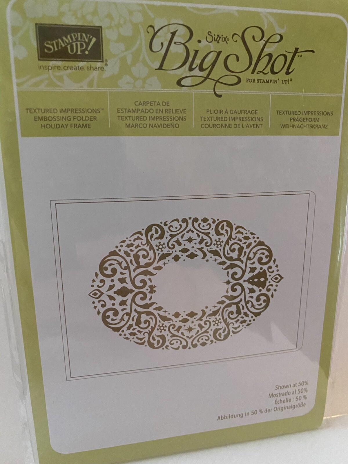 Stampin' Up! Holiday Frame Textured Impressions Embossing Folder ...