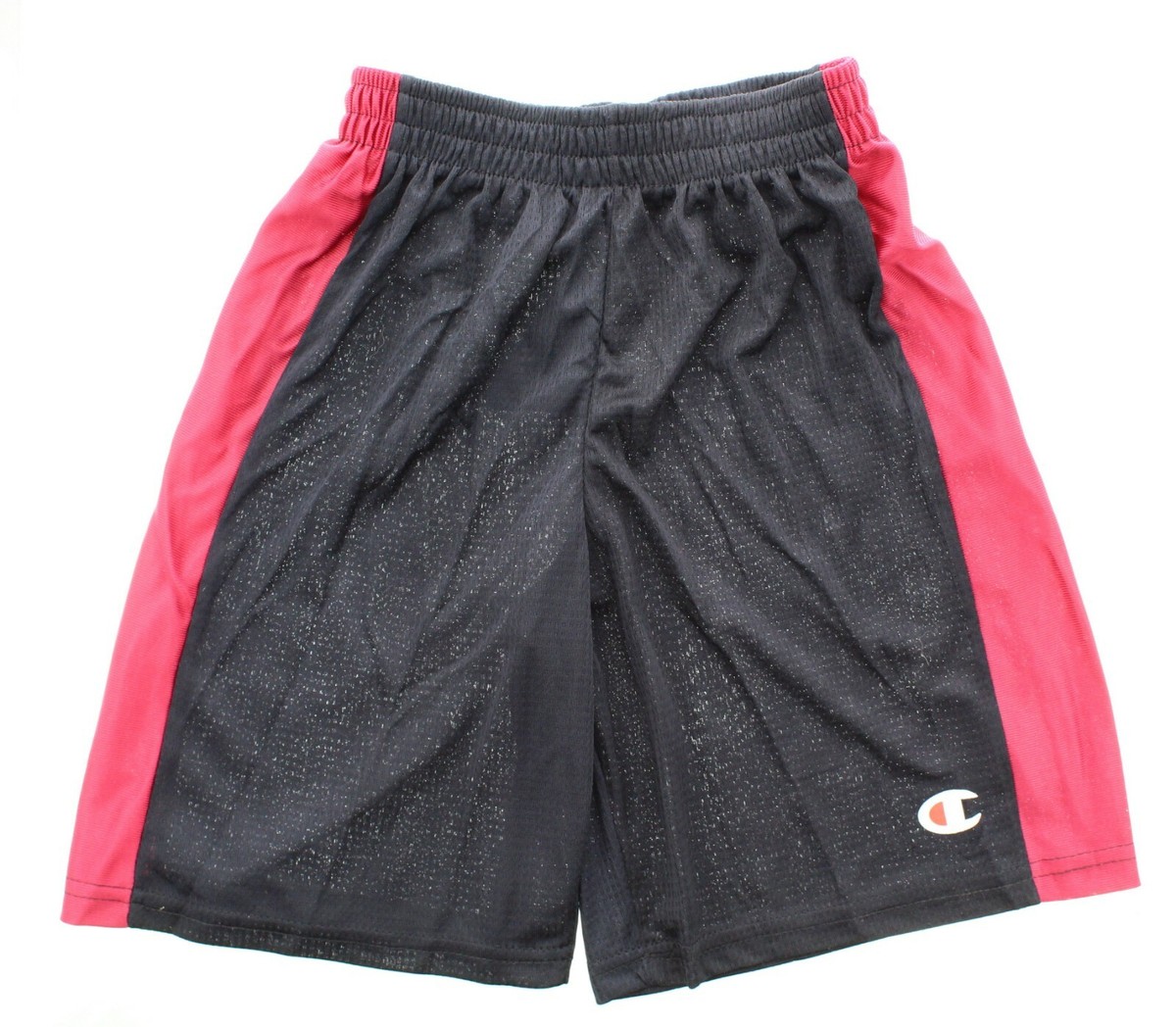 Champion Boys Mesh Shorts Youth Athletic Activewear Apparel Black Crimson