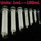 <!--F#f_0-->1ml To 100ml Glass Syringe Standard Diameter Caliber Injector Laboratory Sampler<!--F/-->
