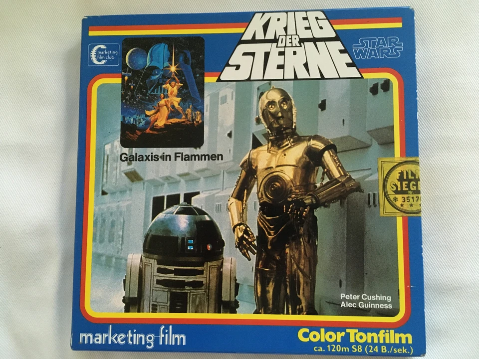 Vintage Super 8 Film STAR WARS Krieg der Sterne 1977 OVP Color Galaxis inFlammen