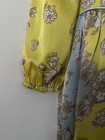 EUC Unique Satin Silky Like dress Yellow Floral Wedding ,Spring Fits 2T 3T — photo 3