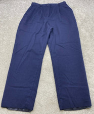 Pendleton Dress Pants Women's Size 12 Blue Lined 100 Virgin Wool Made in USA