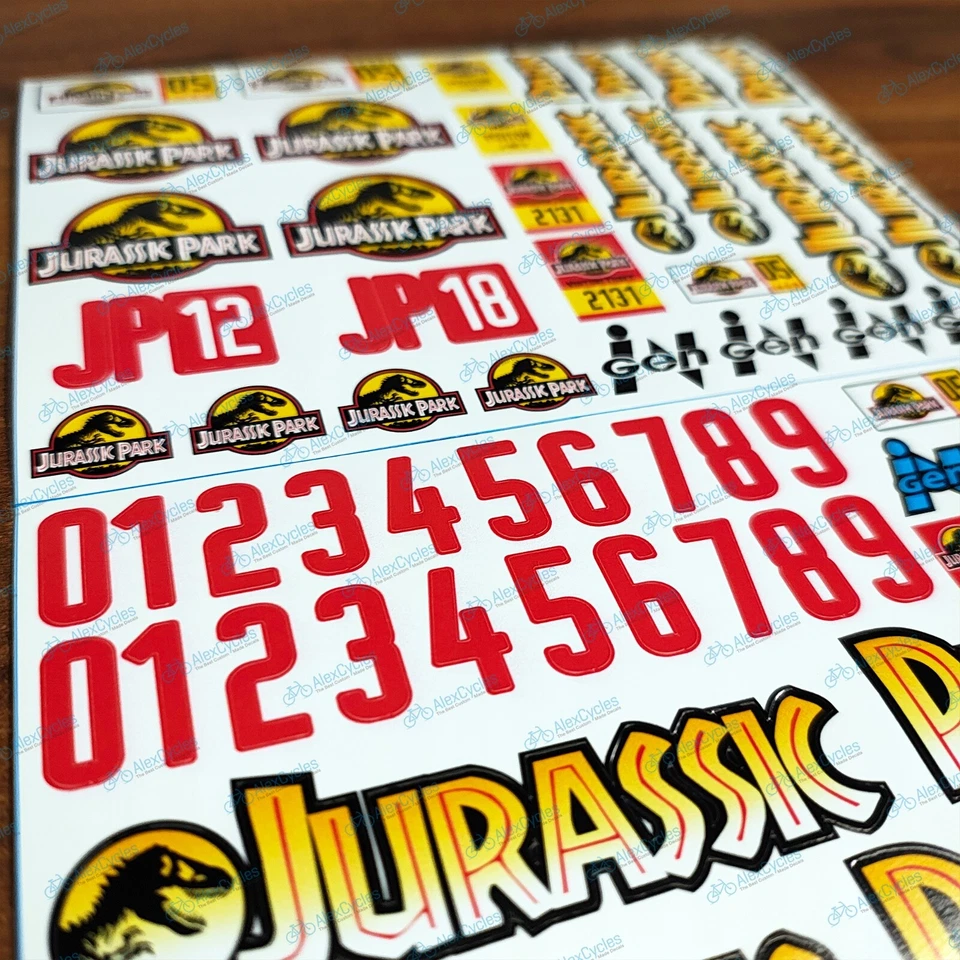 1/10 1:10 Scale Jurassic Park Decals RC Stickers Crawler Axial Traxxas TRX4 TRX6 - Image 4 of 4
