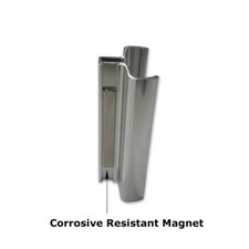 Gordon Glass  3-3/4" Bright Chrome Frameless Shower Door Handle with Magnet