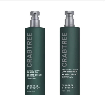 Crabtree & Evelyn Moisturize Renew (1)Shampoo & (1) Conditioner
