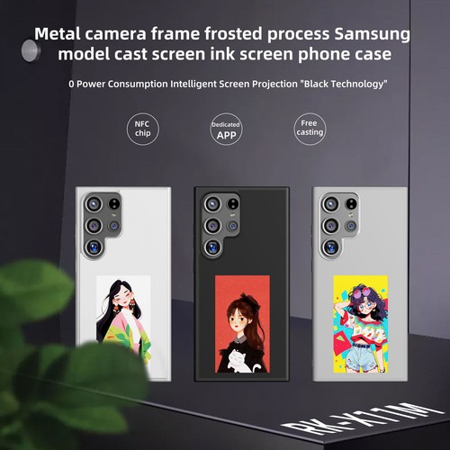 Smart E-Ink Display NFC Handyhülle für Samsung Galaxy S24 Ultra/S23 Ultra - Bild 7 von 25