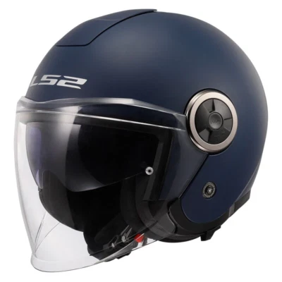 Casco JET LS2 Classy Solid OF620 - NAVY BLUE - Doppia Visiera