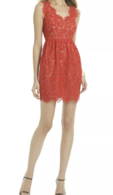 Shoshanna Sierra Lace Dress Red Sz 2 | eBay Shoshanna Sierra Lace Dress Red Sz 2 | eBay