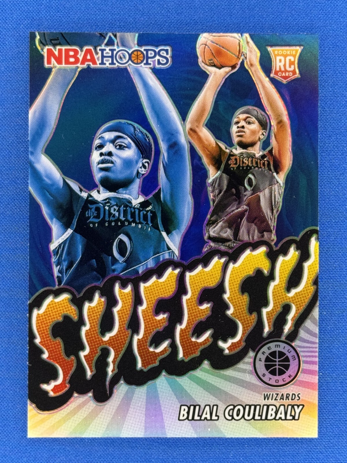 2023-24 Hoops Premium Stock #14 Bilal Coulibaly Sheesh Silver Prizm Wizards