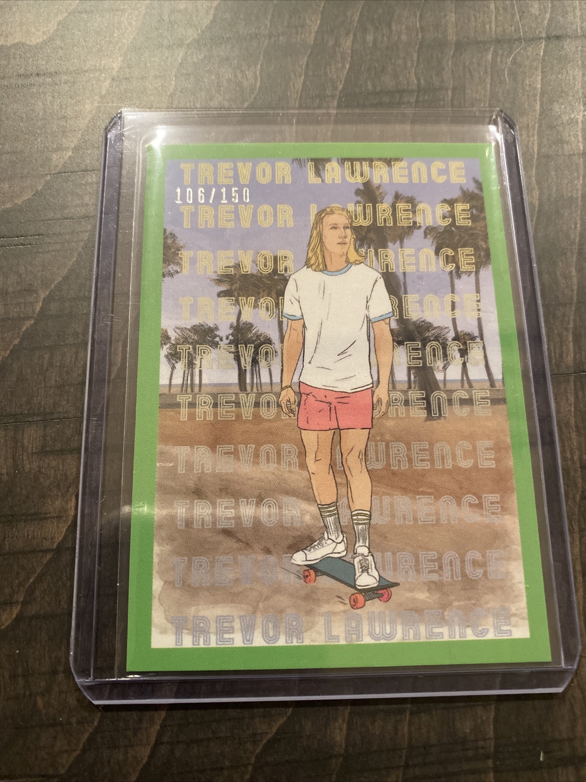 2021 TOPPS X #33 TREVOR LAWRENCE RC GREEN ROOKIE JAGUARS SP #33/150 DOGTOWN