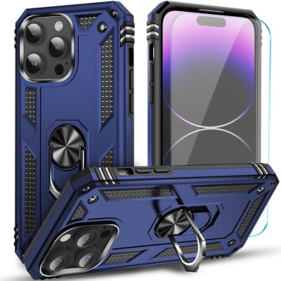 For iPhone 16 Pro Max 15 14 13 12 11 Plus Case Phone Cover Shockproof + Screen
