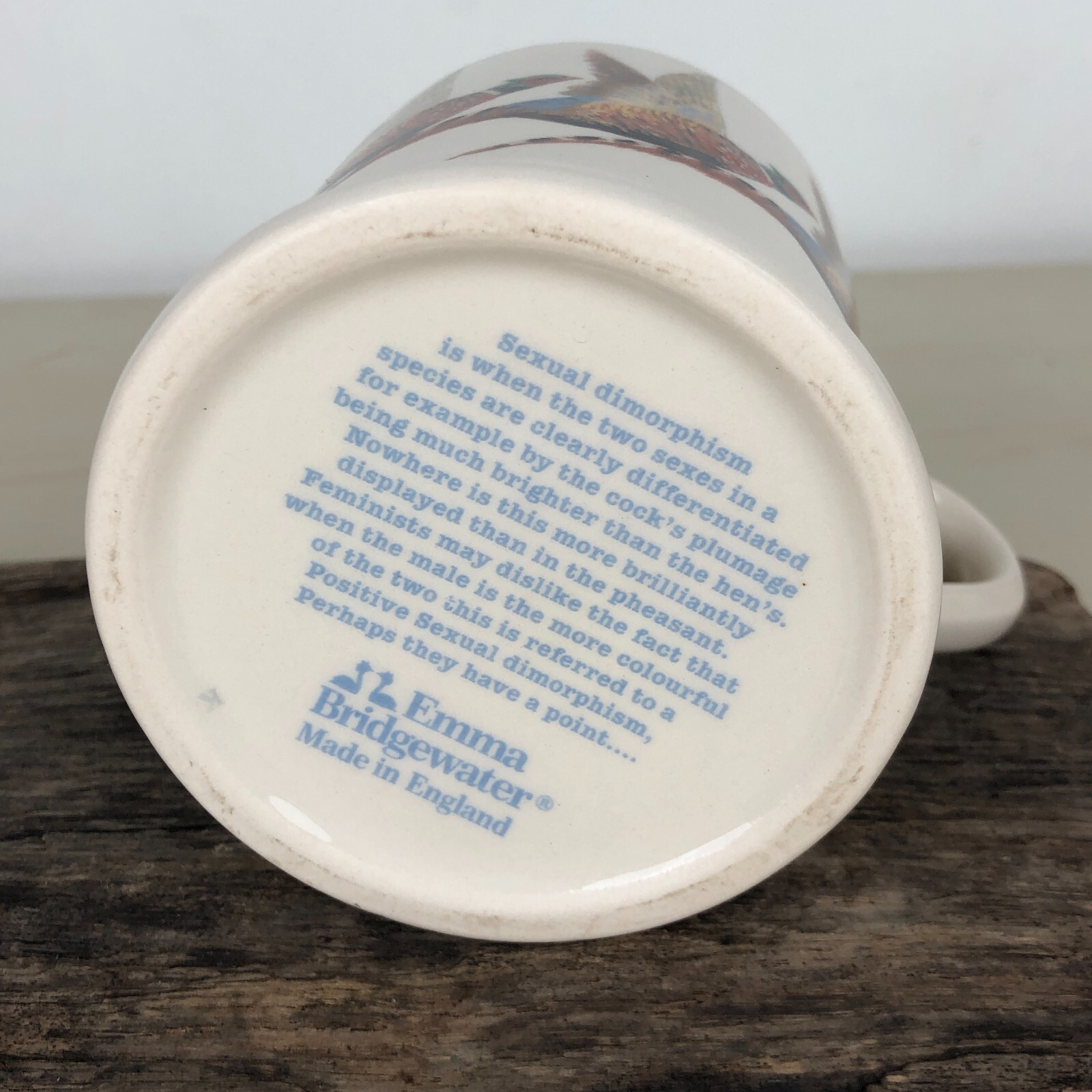 EMMA BRIDGEWATER FLYING PHEASANT Collector's Half Pint Ceramic Mug