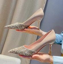 Women Fashion Pointed Toe High Heels Pumps 7.5Cm Stiletto Heel Party Shoes