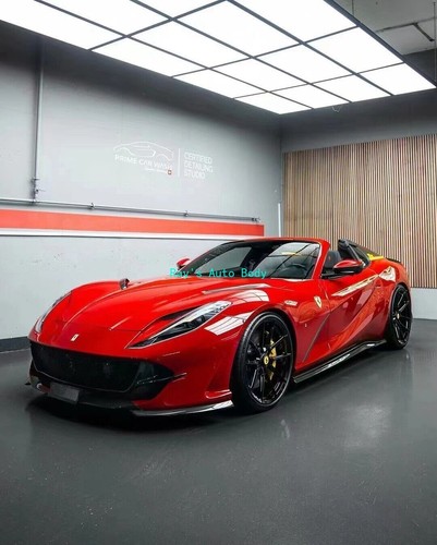Fits For Ferrari 812 GTS Superfast 3PCS Carbon Fiber Rear Trunk Spoiler Wing - Picture 10 of 10