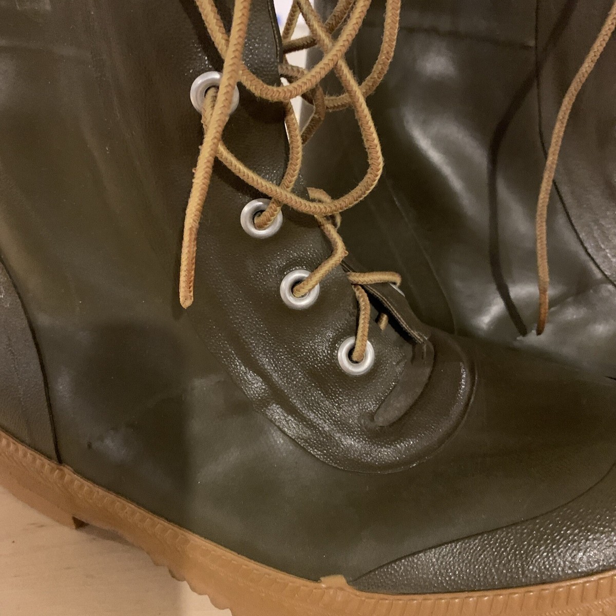 Vintage Bristol Thermoboots – 1966 Military Green Rubber Mid-Calf Boots – Size 8 Vintage 1966 Bristol Thermoboot 100% Rubber Winter Boots  main image 3