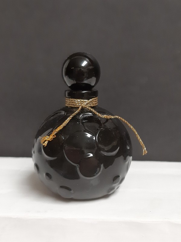 Mini BOB MACKIE Vintage BALL Perfume Miniature Bottle Opaque Black Bubbles Empty