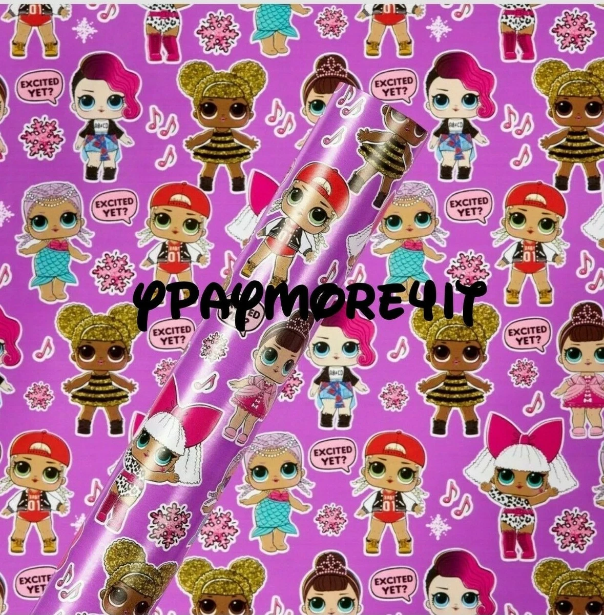 Lol doll best sale wrapping paper roll
