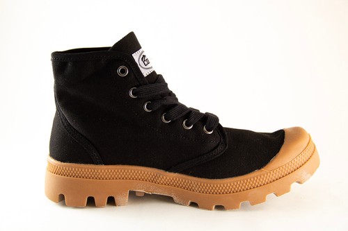 Men Casual Boot Cobra Lofa Hi Canvas Lace-Up Black Gum Original Brand New - Picture 6 of 8