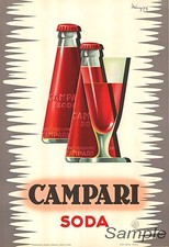 VINTAGE CAMPARI SODA ADVERTISING A4 POSTER PRINT
