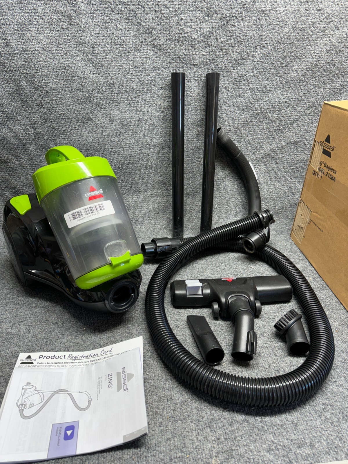 Bissell Zing 2156A, Bagless Canister Vacuum Cleaner, Black "BROKEN VAC
