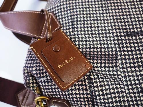 Borsa Paul Smith Folio marrone pied de poule tuta giacca design molto rara - Foto 8 di 23
