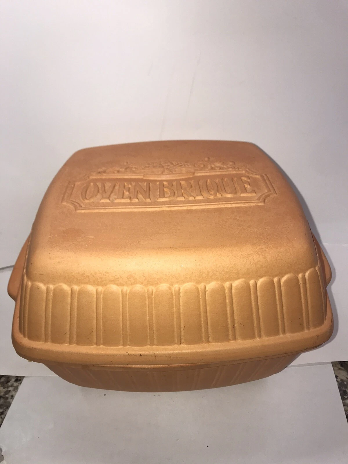 OVEN BRIQUE 3 QT CLAY COOKER w LID NORDIC WARE BRIQUE WARE ROASTER With Recipe