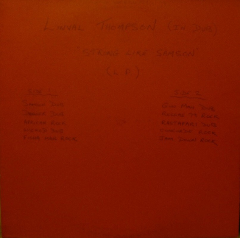 洋楽 Strong Like Samson Linval Thompson LP Linval Thompson Strong Like Samson Linval Thompson In Dub LP