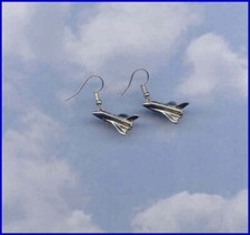 Space Shuttle Earrings Aircraft Airplane 99's Aviatrix Made in the USA