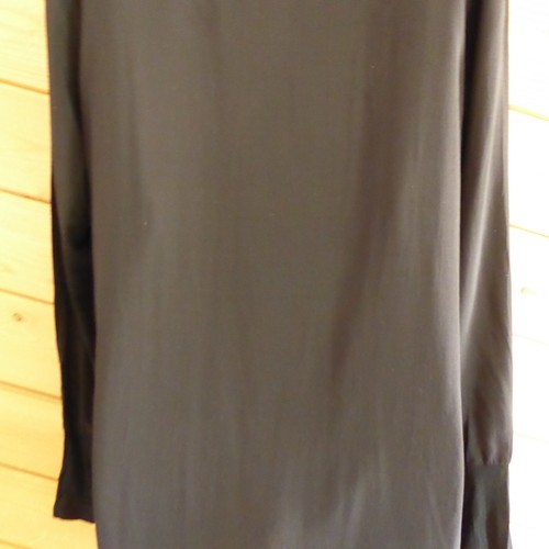 Naked Undies Button Up Black Long Sleeve Button Front Up Shirt Blouse Round Hem - Bild 9 von 11