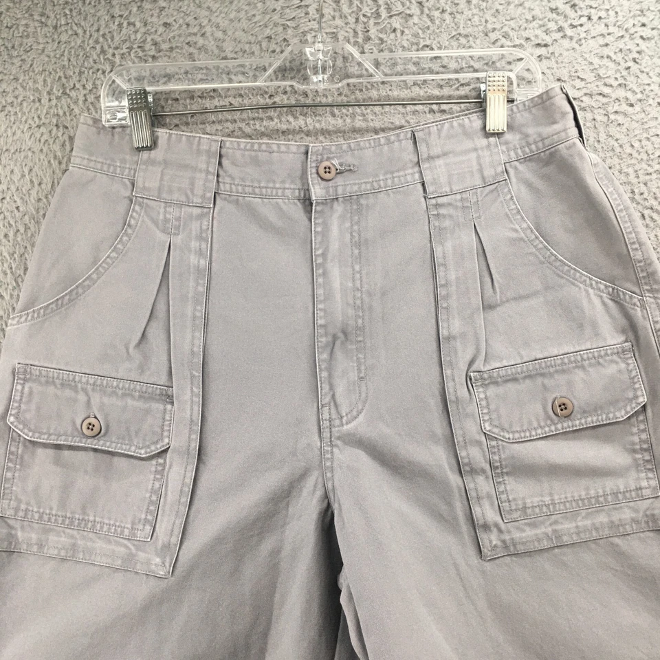 Pantalones Cortos Chinos Cabelas Hiker Para Hombre 14 (Real 31X7.5) Gris Alto Bolsillo Cremallera Mosca Foto 2 de 4