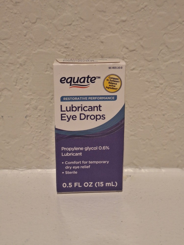 NEW Equate Lubricant Eye Drops: Restorative Performance