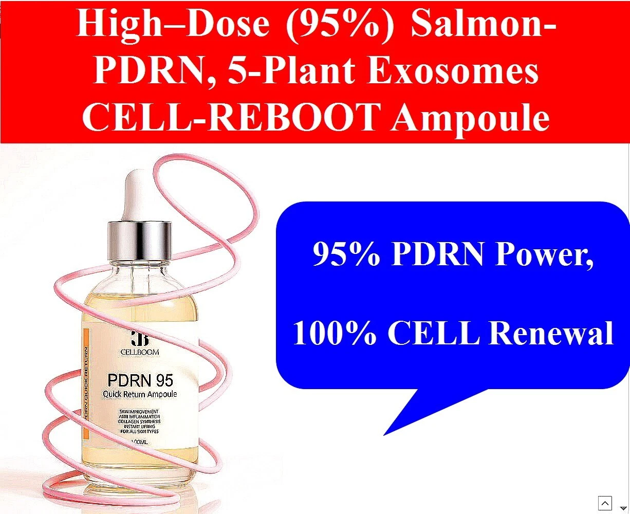 High–Dose (95%) Salmon- PDRN, 5-Plant Exosomes CELL-REBOOT Meso-Therapy Ampoule