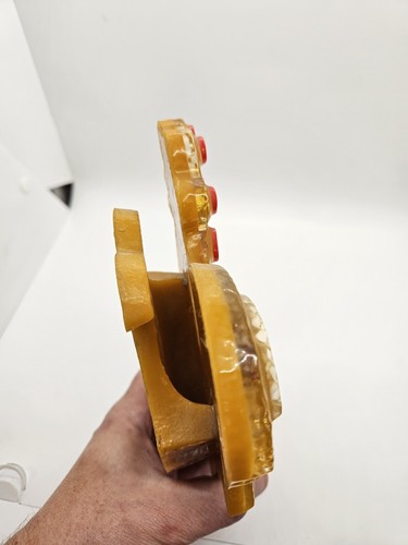 Soporte para correo colgador de pared de pollo gallo de vidrio vintage de mediados de siglo - Imagen 4 de 5