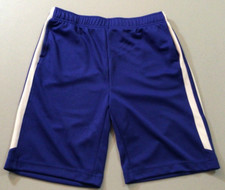 LANDS' END - BOYS SIZE L 14/16 SHORTS WITH DRAWSTRING POCKETS - BLUE WHITE