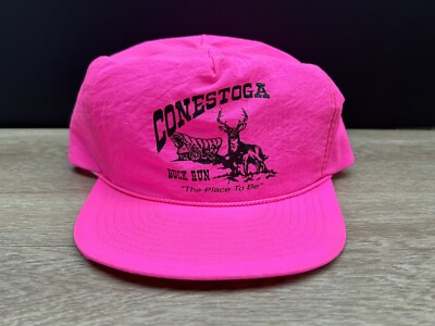 Vintage Conestoga Buck Run Neon Pink Mohr s Snapback Hat Cap