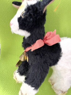 Steiff 6625/00 ziege goat altrosa Schleife Glocke Cosy Zicky