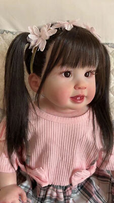 アンティーク　リボーンドール 28in Reborn Doll Hand-rooted Hair Realistic Baby Toddler Girl