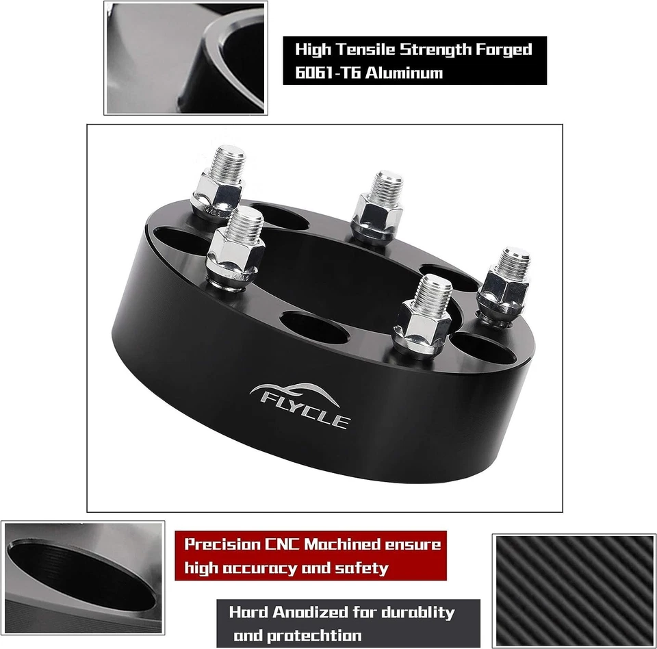 Espaciadores de rueda 5x5,5 2 pulgadas para Dodge RAM 1500 2012-2018 2013 2014 2015 2016 2017 Foto 4 de 4