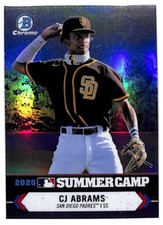 2021 Bowman Chrome CJ Abrams Summer Camp 2020 insert card Padres