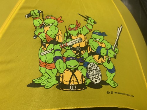 Vintage 1990 Teenage Mutant Ninja Turtles Mirage Studios Kid's Umbrella TMNT - Picture 8 of 8