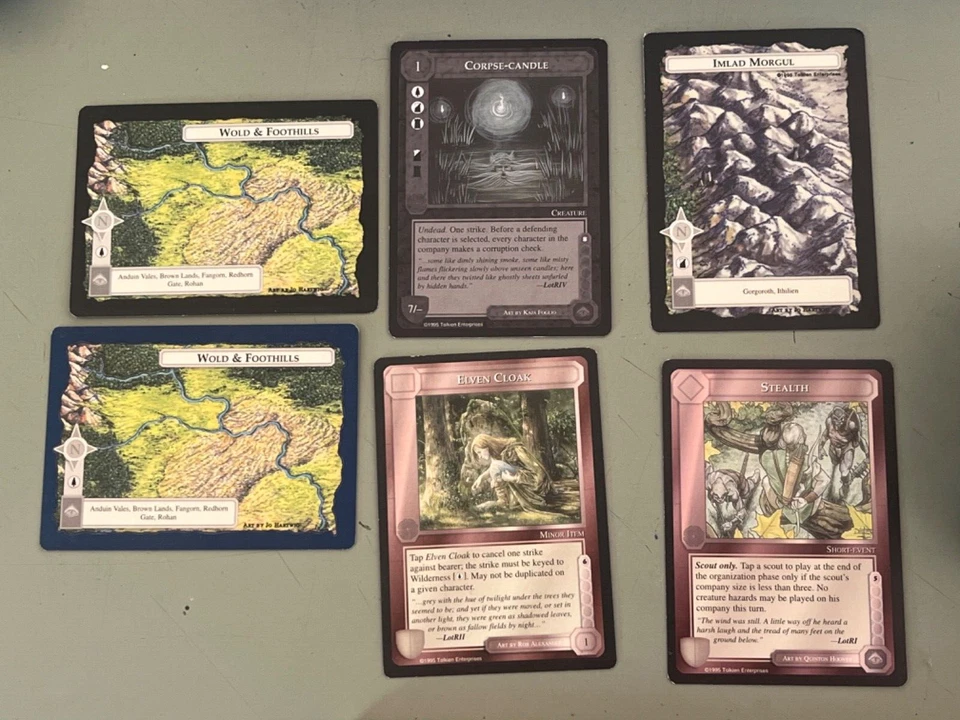 1995 LOTR CCG TCG FFG Middle Earth 400+ game cards unsorted ogres dwarves lands - Image 2 of 4