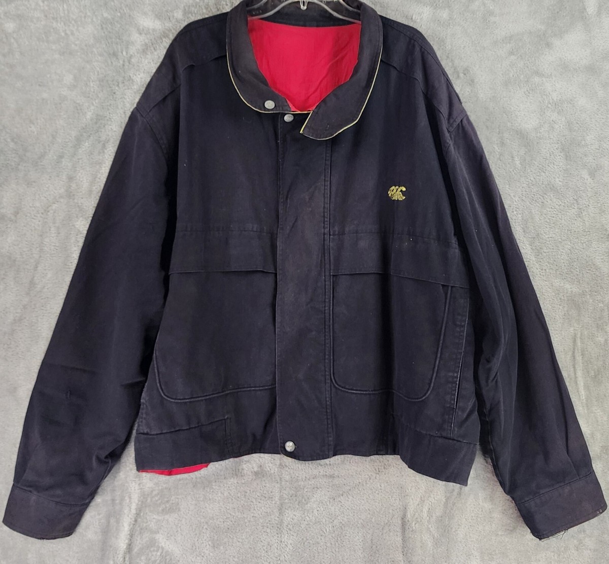 カンタベリーオブニュージーランド コート Canterbury of New Zealand Jacket Mens 2X Black Distressed Logo