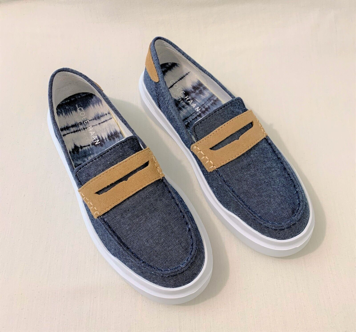 Cole Haan Grandpro Rally Canvas Penny Loafer Chambray / CH  display picture 1