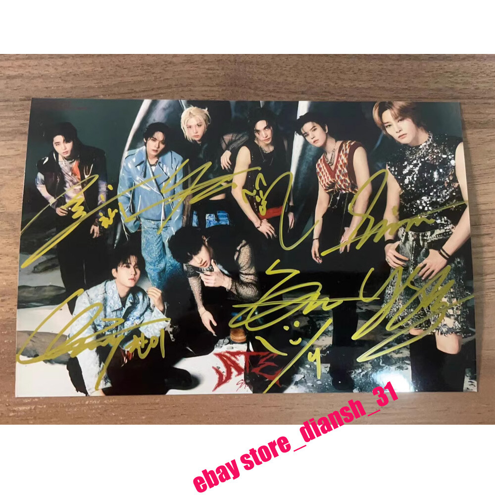 Stray Kids SKZ Group Signed Photo JJAM Autographed K-POP