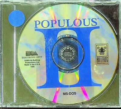 Populous II (1994) - CD for PC ROM - Electronic Arts/Bullfrog Prod. - Never Used