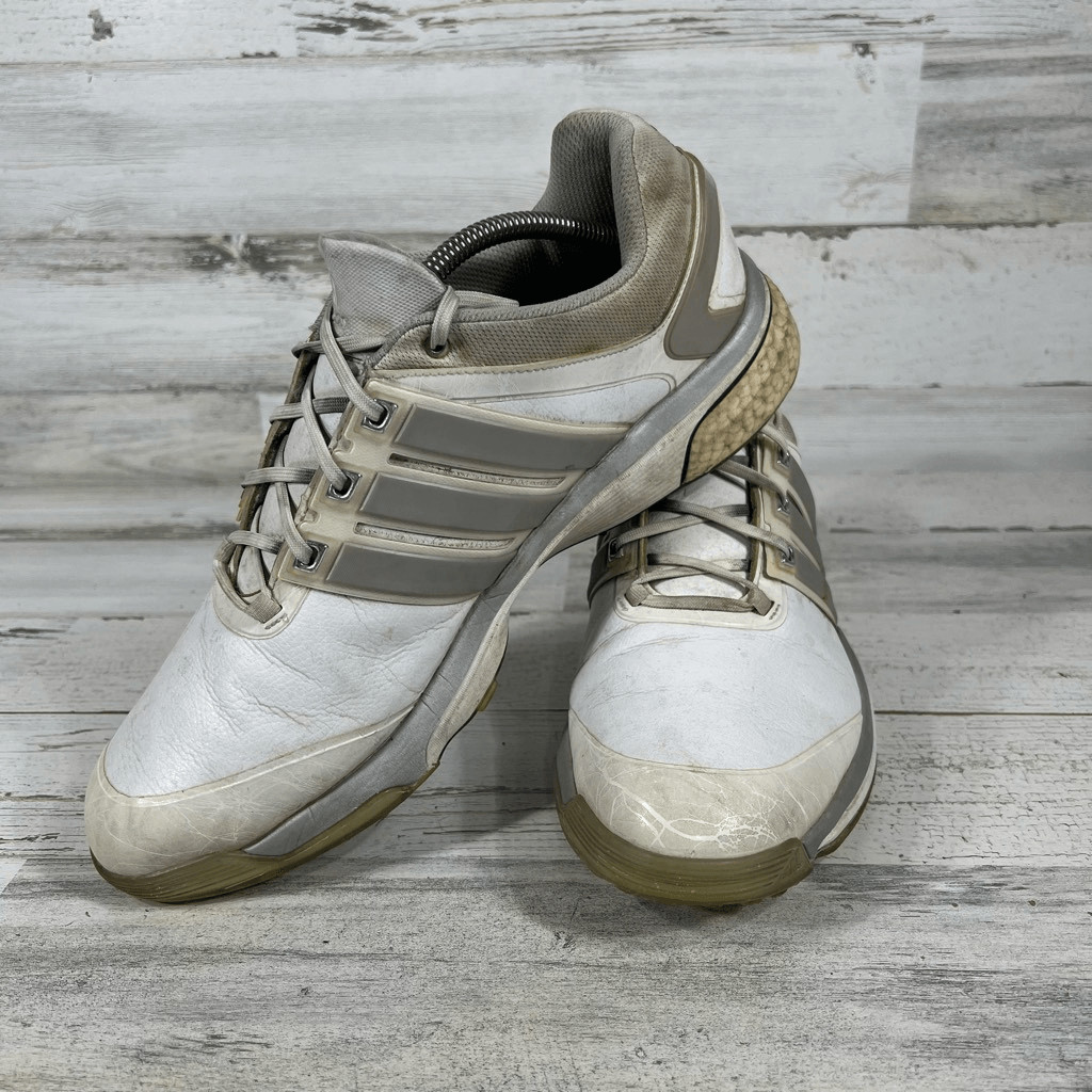 Adidas Mens Adipower Boost Golf Shoes White Beige Lace Up Low Top Size 10.5 thumbnail 5