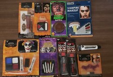 Halloween Lot of Makeup Vampire Clown Crayons Animal Eyelashes MORE Lot 5